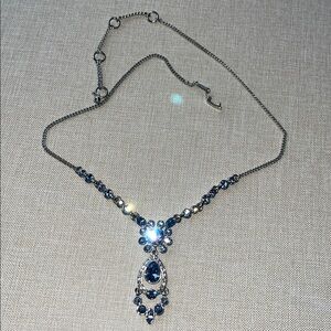 Givenchy Silver and Blue Necklace